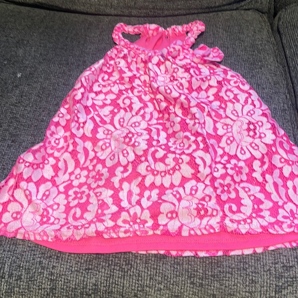 Neon Pink Lace Top